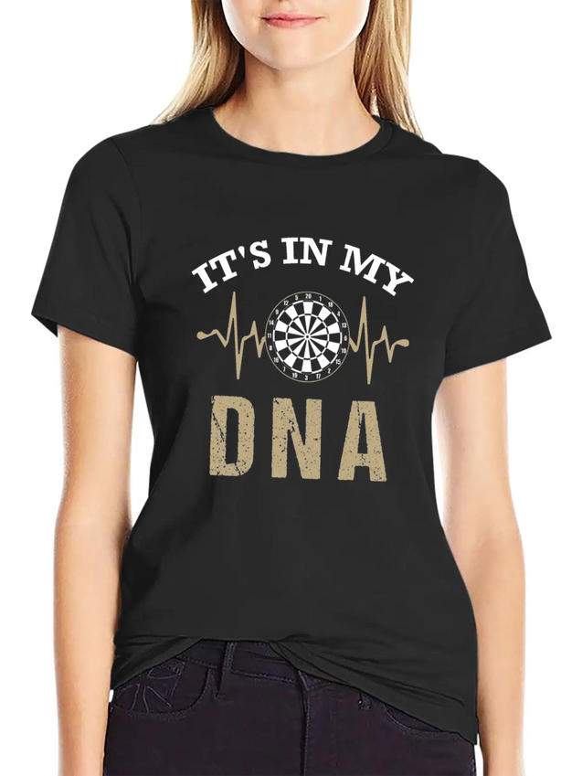 Dart In My DNA - Dartboard, Dartboard, Present Lightweight Cotton T-Shirt – Daily Comfort Graphic Shirt