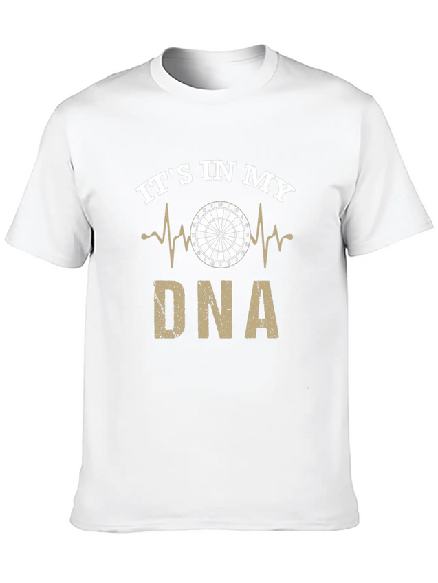 Dart In My DNA - Dartboard, Dartboard, Present Lightweight Cotton T-Shirt – Daily Comfort Graphic Shirt