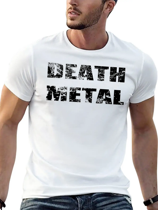 Death Metal Lightweight Cotton T-Shirt – Daily Comfort Graphic Shirt