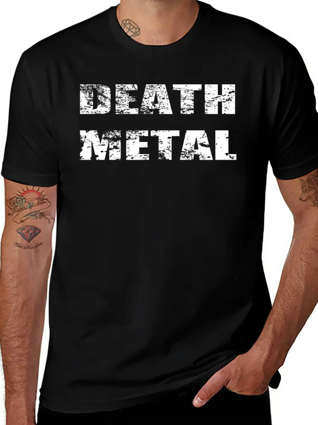 Death Metal Lightweight Cotton T-Shirt – Daily Comfort Graphic Shirt