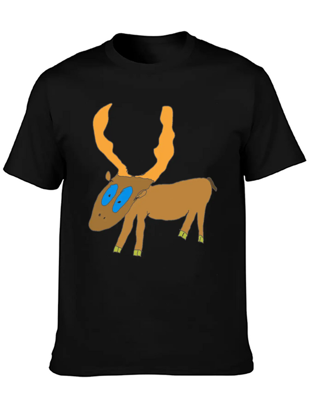 Deer Lightweight Cotton T-Shirt – Daily Comfort Graphic Shirt