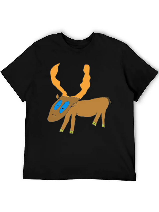 Deer Lightweight Cotton T-Shirt – Daily Comfort Graphic Shirt
