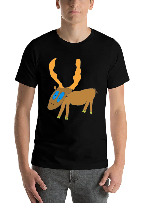 Deer Lightweight Cotton T-Shirt – Daily Comfort Graphic Shirt
