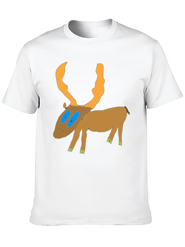 Deer Lightweight Cotton T-Shirt – Daily Comfort Graphic Shirt