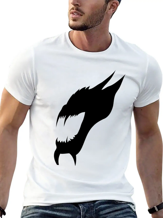Demonic Shadow Lightweight Cotton T-Shirt – Daily Comfort Graphic Shirt
