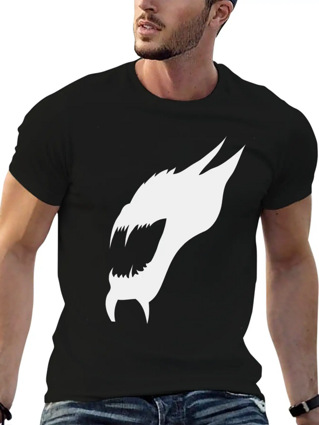 Demonic Shadow Lightweight Cotton T-Shirt – Daily Comfort Graphic Shirt