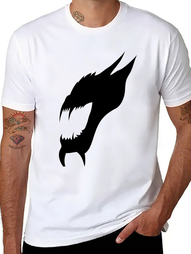 Demonic Shadow Lightweight Cotton T-Shirt – Daily Comfort Graphic Shirt