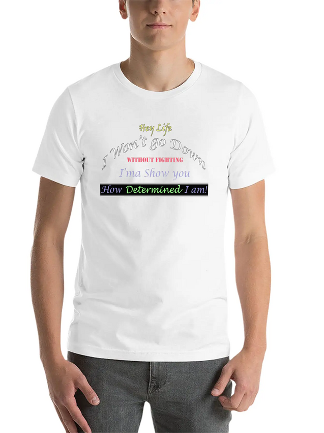 Determined Lightweight Cotton T-Shirt – Daily Comfort Graphic Shirt