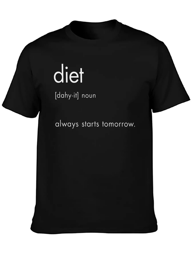 Diet Definition Lightweight Cotton T-Shirt – Daily Comfort Graphic Shirt