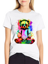 DJ Bear, Teddy, Cartoon, Music, Concerts Festivals Lightweight Cotton T-Shirt – Daily Comfort Graphic Shirt