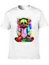 DJ Bear, Teddy, Cartoon, Music, Concerts Festivals Lightweight Cotton T-Shirt – Daily Comfort Graphic Shirt