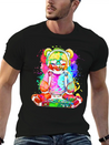 DJ Bear, Teddy, Cartoon, Music, Concerts Festivals Lightweight Cotton T-Shirt – Daily Comfort Graphic Shirt
