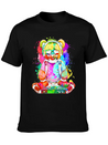 DJ Bear, Teddy, Cartoon, Music, Concerts Festivals Lightweight Cotton T-Shirt – Daily Comfort Graphic Shirt