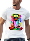 DJ Bear, Teddy, Cartoon, Music, Concerts Festivals Lightweight Cotton T-Shirt – Daily Comfort Graphic Shirt