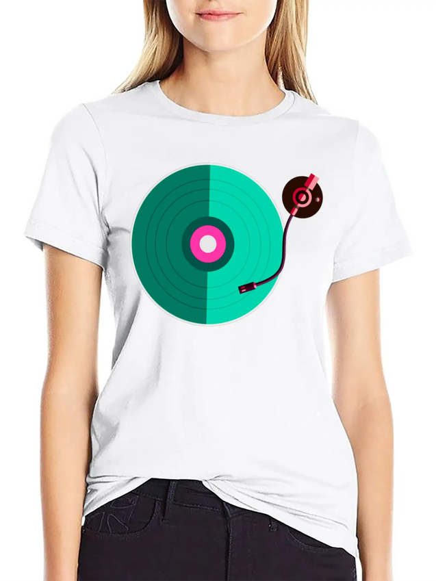 DJ Disc Jockey Deejay Party Festival Music Lightweight Cotton T-Shirt – Daily Comfort Graphic Shirt
