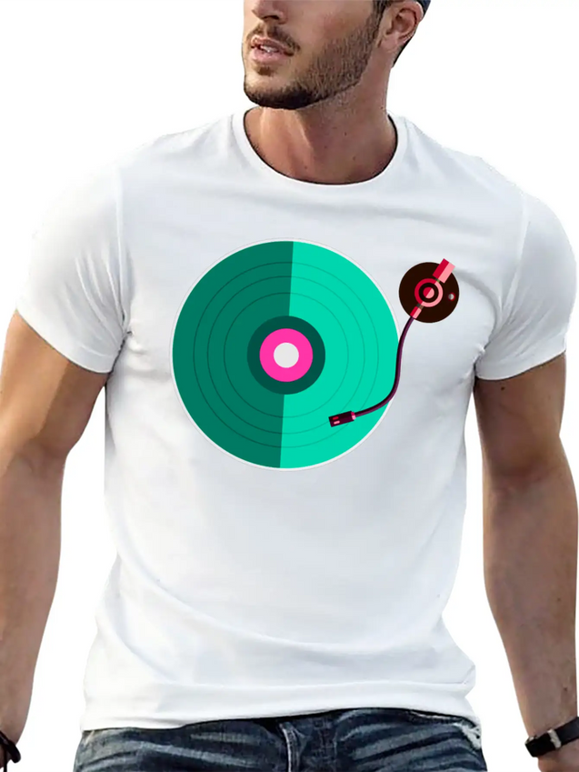 DJ Disc Jockey Deejay Party Festival Music Lightweight Cotton T-Shirt – Daily Comfort Graphic Shirt