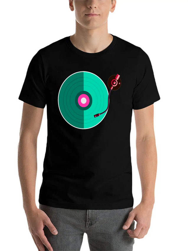 DJ Disc Jockey Deejay Party Festival Music Lightweight Cotton T-Shirt – Daily Comfort Graphic Shirt