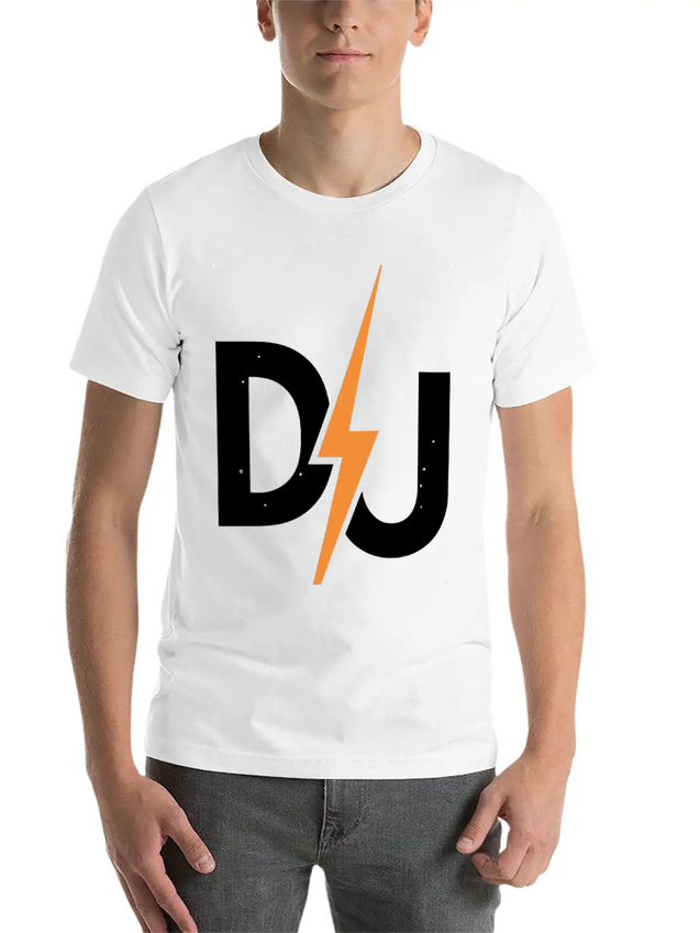 DJ Lightning Bolt – High-Energy Music Lover Logo Lightweight Cotton T-Shirt – Daily Comfort Graphic Shirt