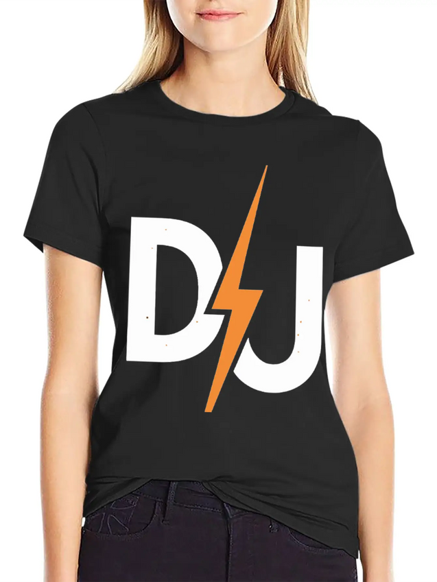 DJ Lightning Bolt – High-Energy Music Lover Logo Lightweight Cotton T-Shirt – Daily Comfort Graphic Shirt