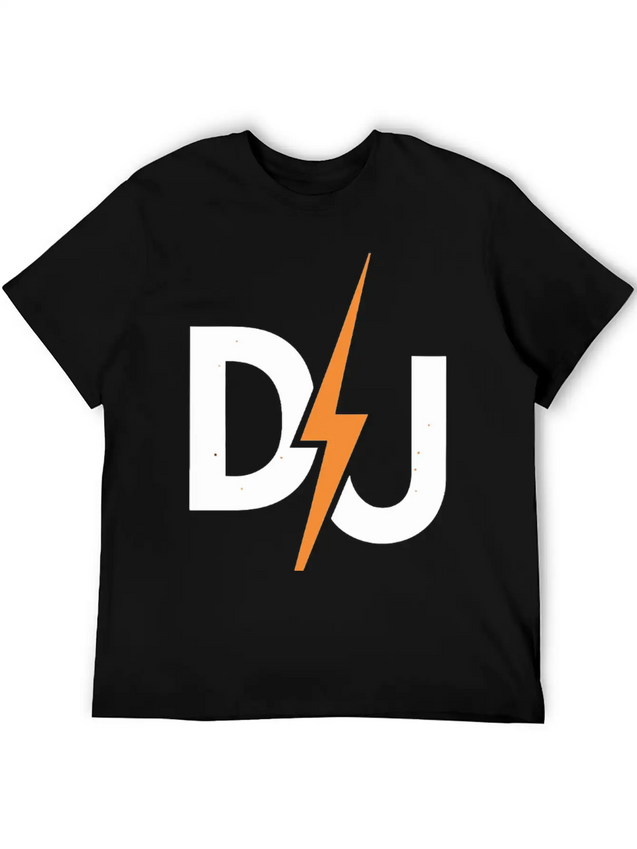 DJ Lightning Bolt – High-Energy Music Lover Logo Lightweight Cotton T-Shirt – Daily Comfort Graphic Shirt