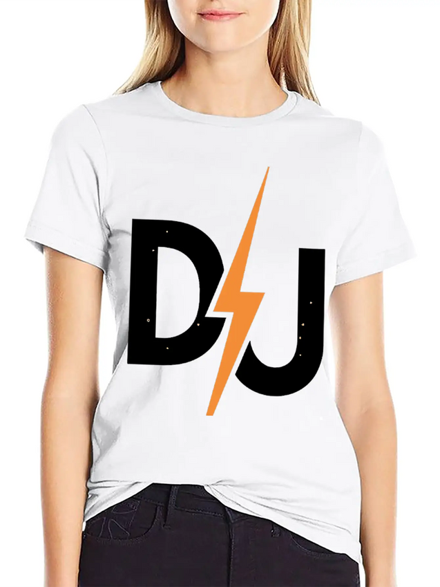 DJ Lightning Bolt – High-Energy Music Lover Logo Lightweight Cotton T-Shirt – Daily Comfort Graphic Shirt