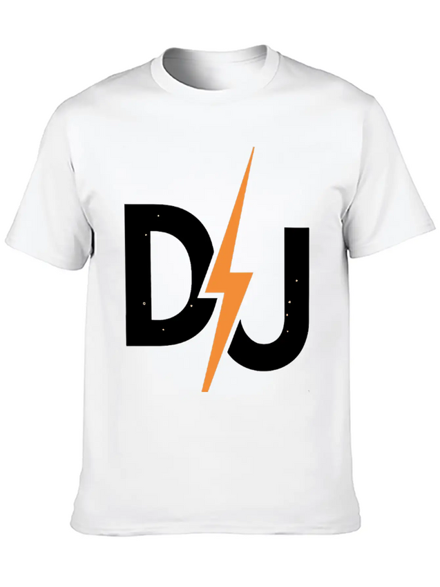 DJ Lightning Bolt – High-Energy Music Lover Logo Lightweight Cotton T-Shirt – Daily Comfort Graphic Shirt