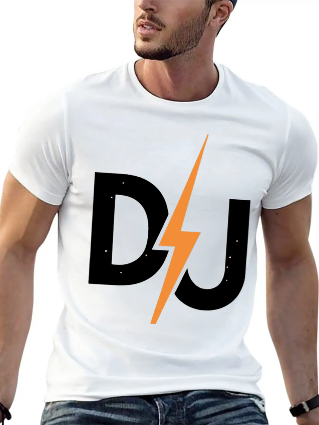DJ Lightning Bolt – High-Energy Music Lover Logo Lightweight Cotton T-Shirt – Daily Comfort Graphic Shirt