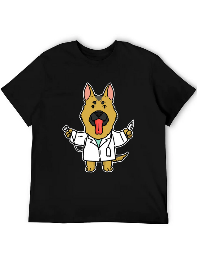 Doctor Gift Dog Lightweight Cotton T-Shirt – Daily Comfort Graphic Shirt