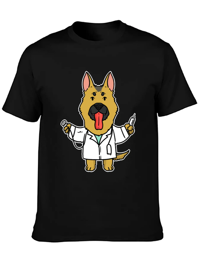 Doctor Gift Dog Lightweight Cotton T-Shirt – Daily Comfort Graphic Shirt