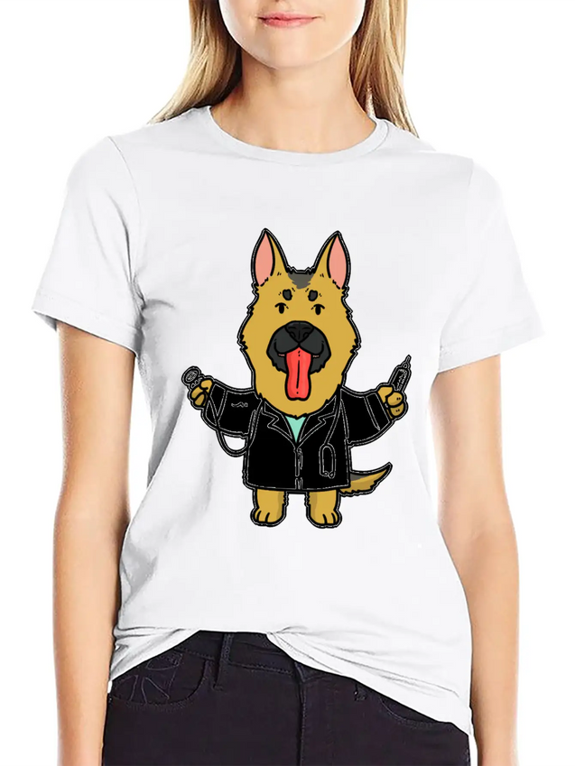 Doctor Gift Dog Lightweight Cotton T-Shirt – Daily Comfort Graphic Shirt