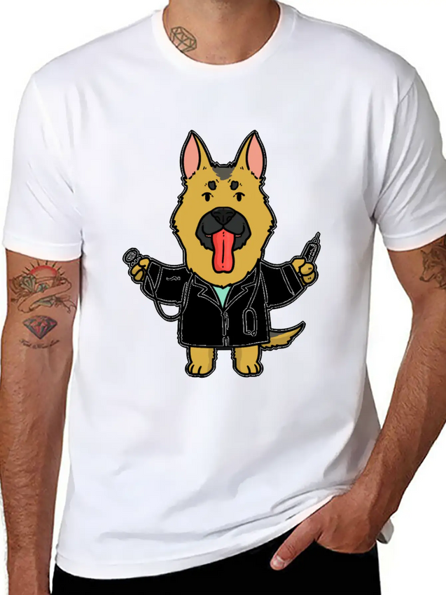 Doctor Gift Dog Lightweight Cotton T-Shirt – Daily Comfort Graphic Shirt