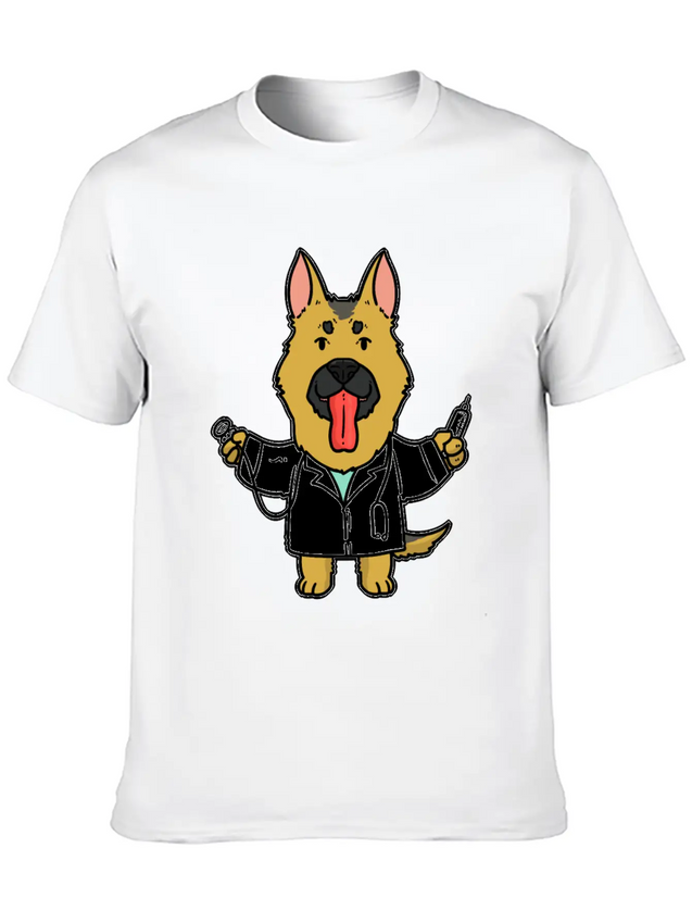 Doctor Gift Dog Lightweight Cotton T-Shirt – Daily Comfort Graphic Shirt