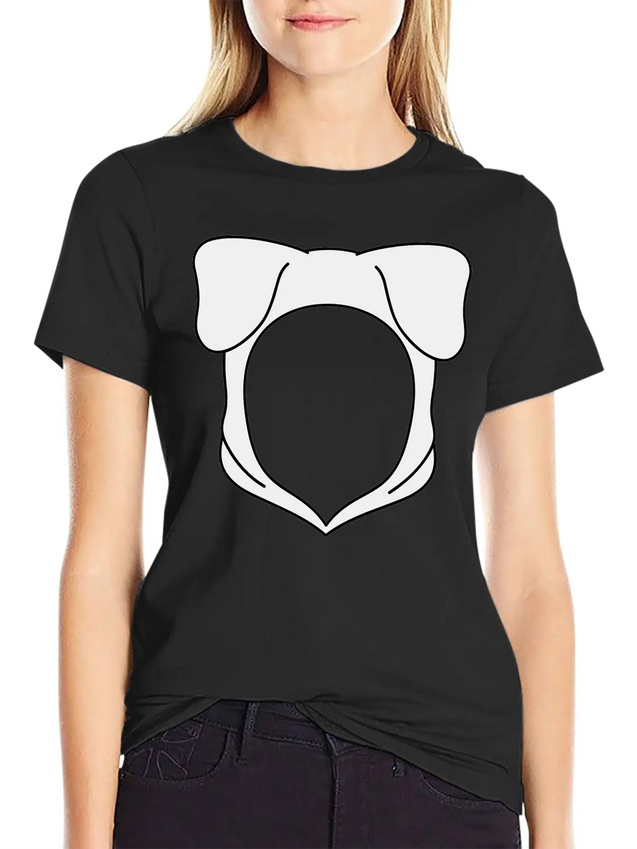 Dog Ears Hoodie Lightweight Cotton T-Shirt – Daily Comfort Graphic Shirt