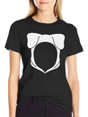 Dog Ears Hoodie Lightweight Cotton T-Shirt – Daily Comfort Graphic Shirt