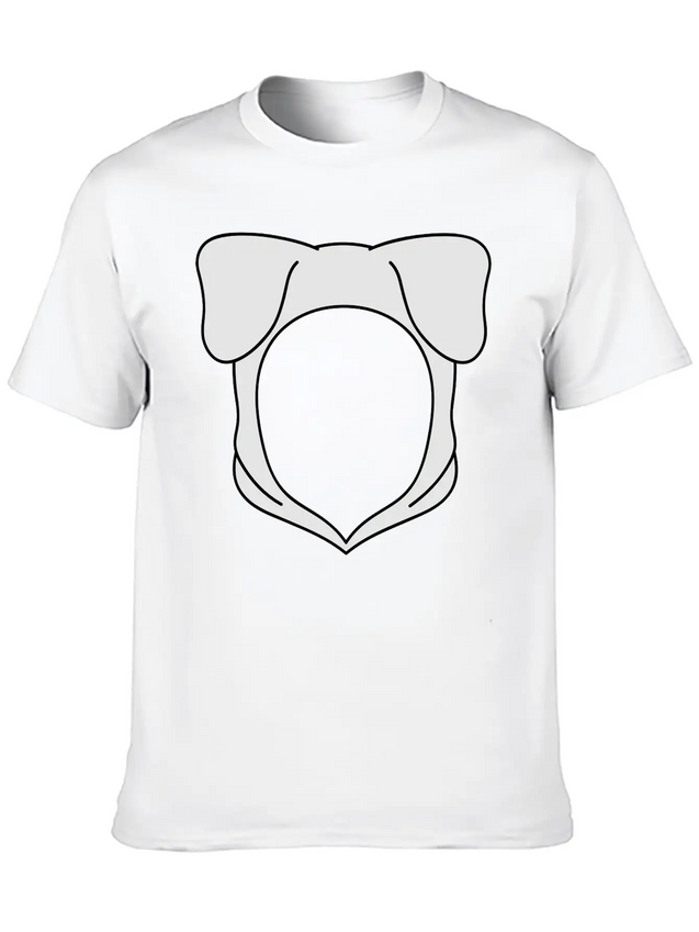 Dog Ears Hoodie Lightweight Cotton T-Shirt – Daily Comfort Graphic Shirt