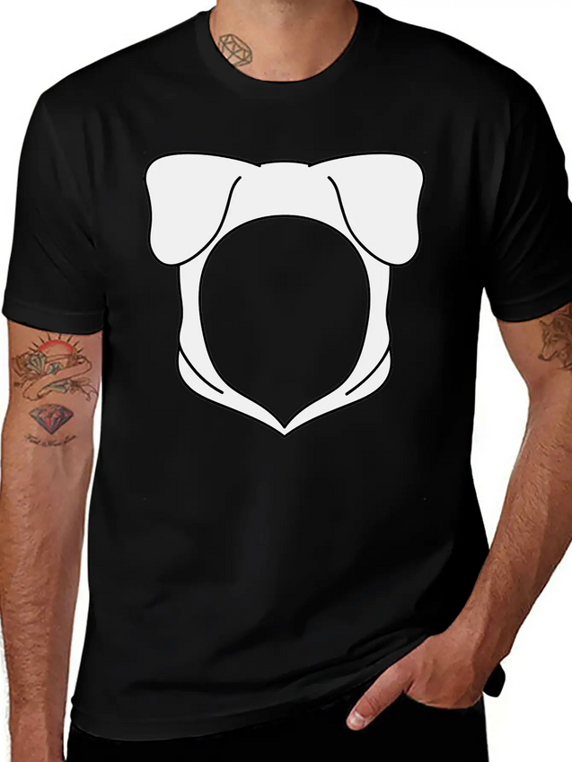 Dog Ears Hoodie Lightweight Cotton T-Shirt – Daily Comfort Graphic Shirt