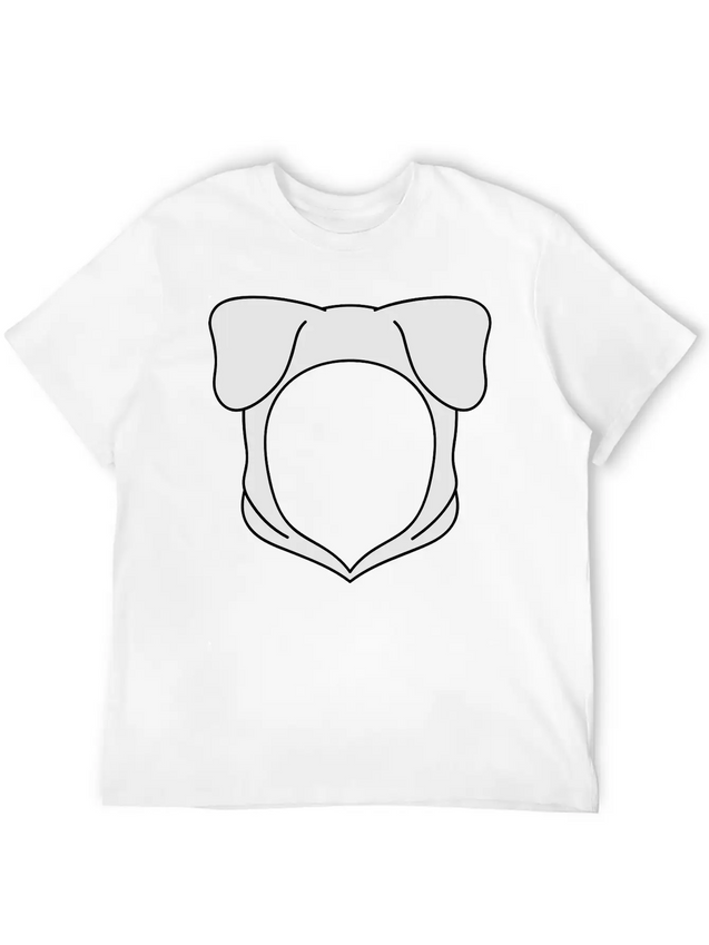 Dog Ears Hoodie Lightweight Cotton T-Shirt – Daily Comfort Graphic Shirt