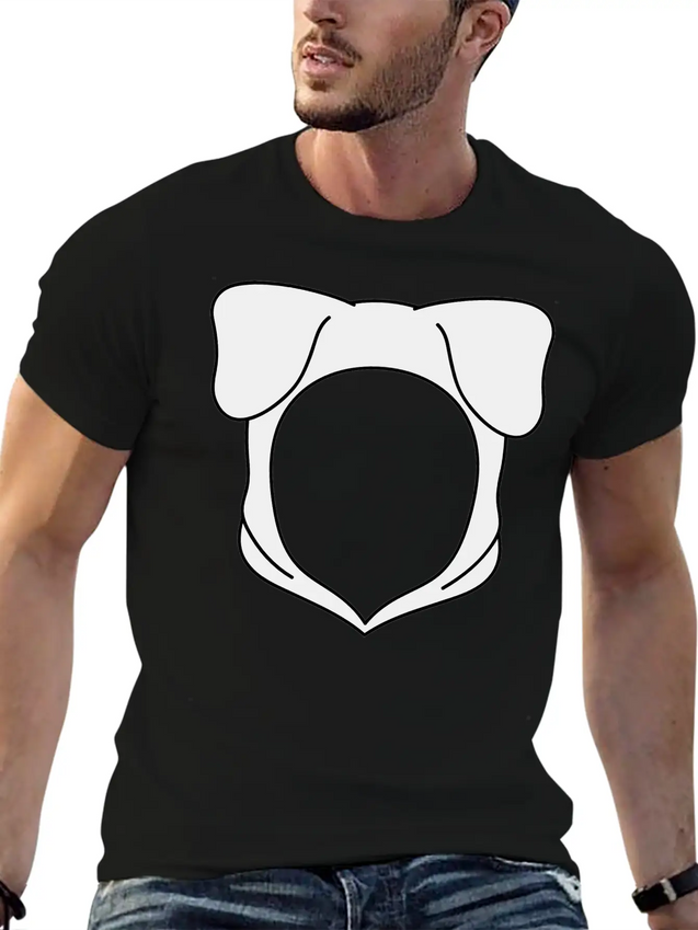 Dog Ears Hoodie Lightweight Cotton T-Shirt – Daily Comfort Graphic Shirt
