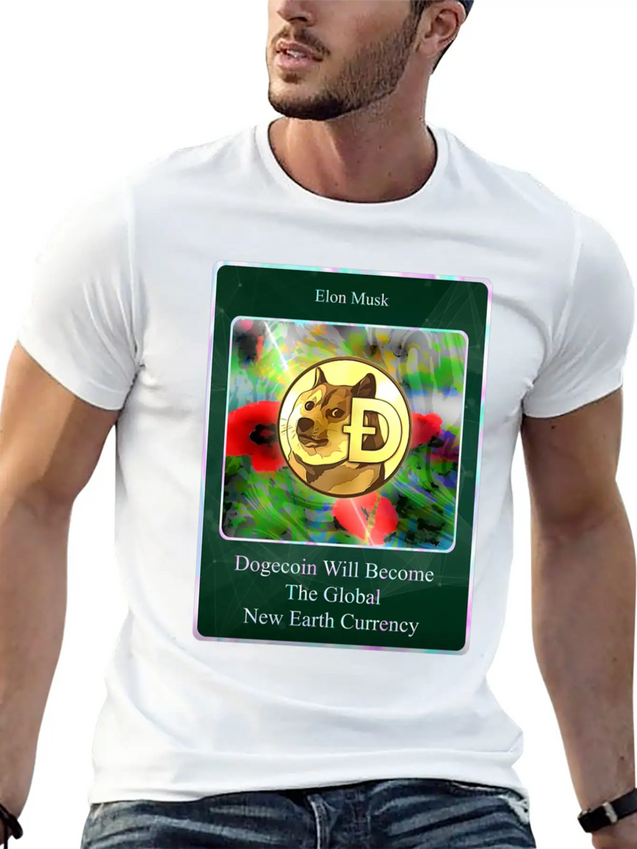 Dogecoin Lightweight Cotton T-Shirt – Daily Comfort Graphic Shirt