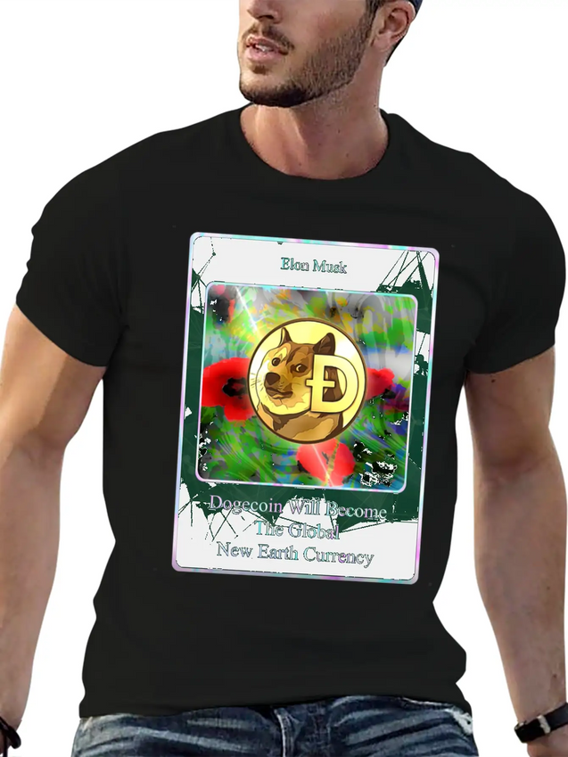 Dogecoin Lightweight Cotton T-Shirt – Daily Comfort Graphic Shirt