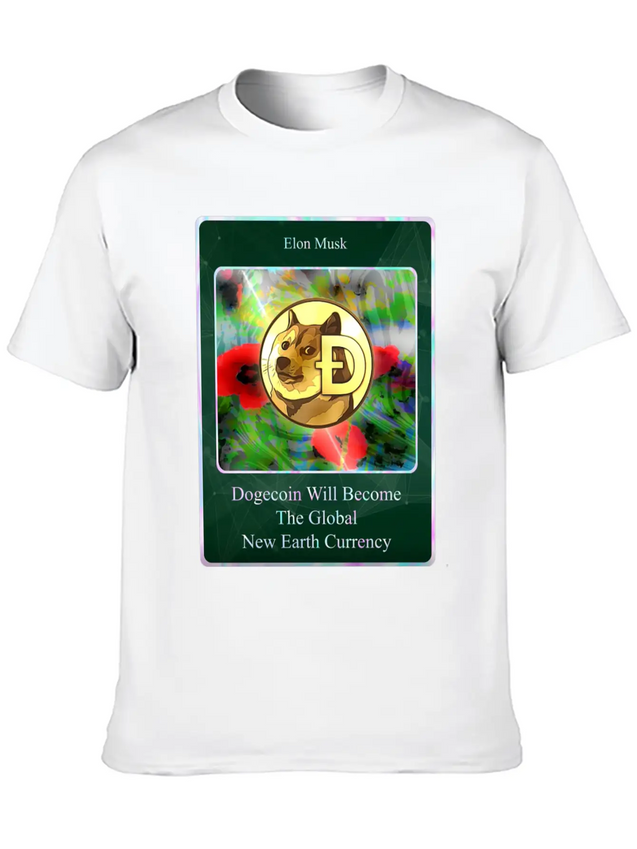 Dogecoin Lightweight Cotton T-Shirt – Daily Comfort Graphic Shirt