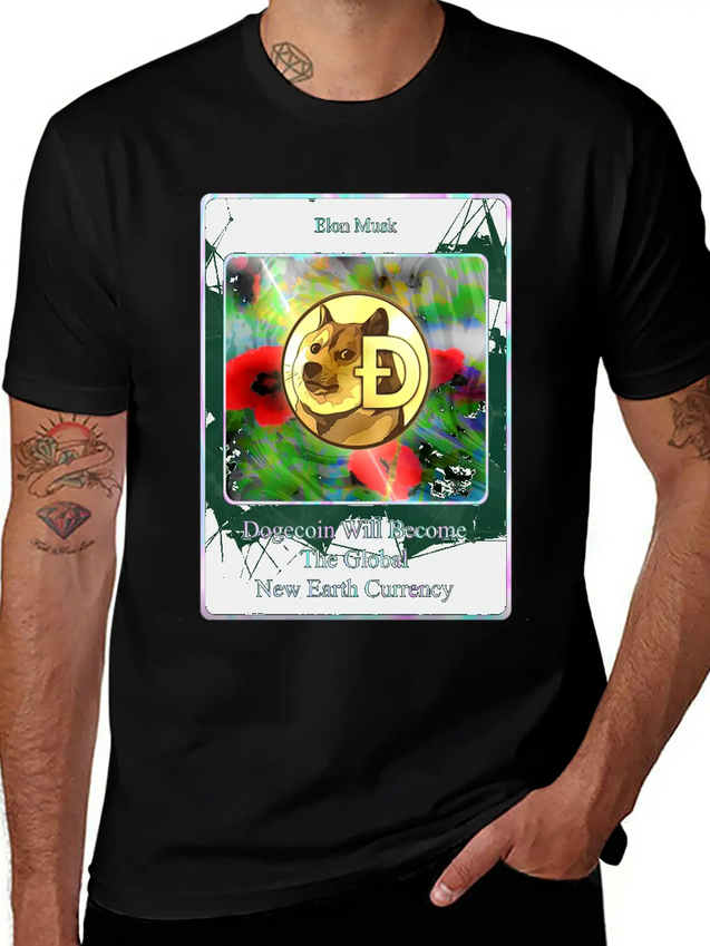 Dogecoin Lightweight Cotton T-Shirt – Daily Comfort Graphic Shirt