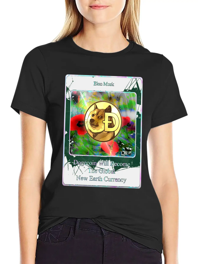 Dogecoin Lightweight Cotton T-Shirt – Daily Comfort Graphic Shirt