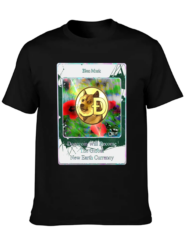 Dogecoin Lightweight Cotton T-Shirt – Daily Comfort Graphic Shirt