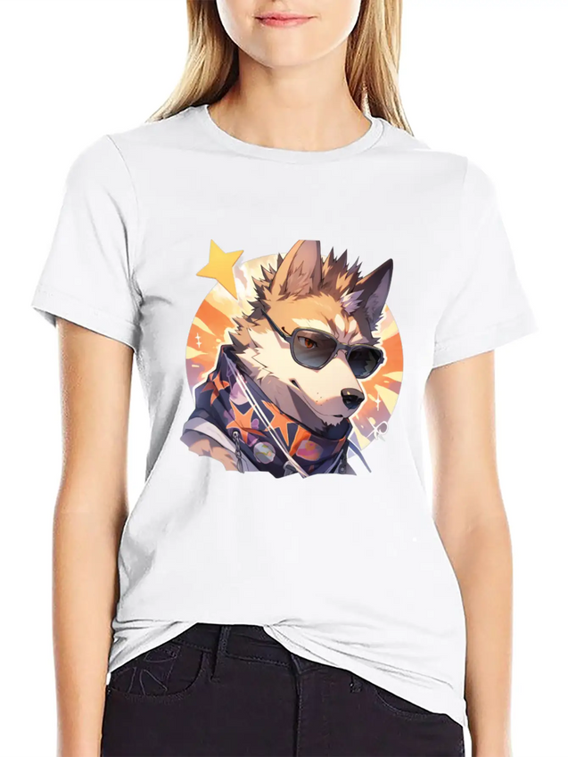Dogs Pet Dog Owner Dog Lover Animal Lightweight Cotton T-Shirt – Daily Comfort Graphic Shirt