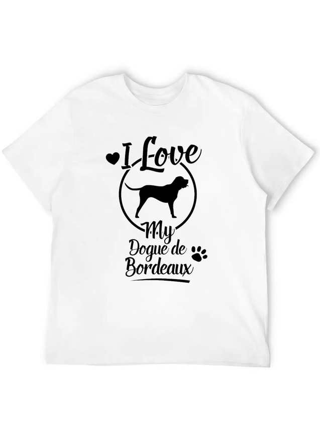 Dogue De Bordeaux Dog Owner Dog Gift Idea Lightweight Cotton T-Shirt – Daily Comfort Graphic Shirt