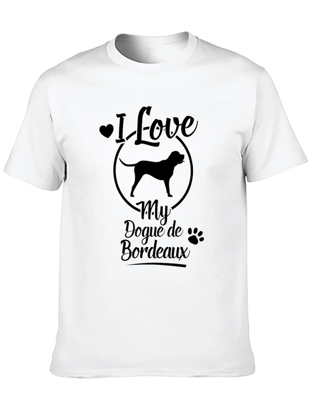 Dogue De Bordeaux Dog Owner Dog Gift Idea Lightweight Cotton T-Shirt – Daily Comfort Graphic Shirt