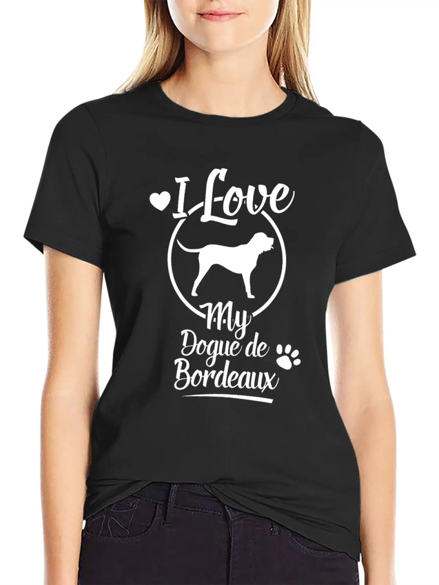 Dogue De Bordeaux Dog Owner Dog Gift Idea Lightweight Cotton T-Shirt – Daily Comfort Graphic Shirt