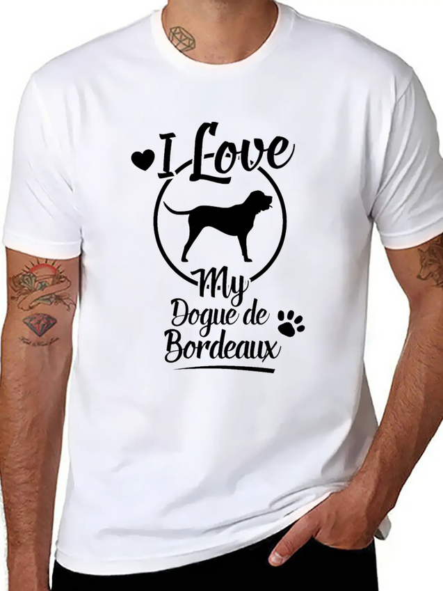 Dogue De Bordeaux Dog Owner Dog Gift Idea Lightweight Cotton T-Shirt – Daily Comfort Graphic Shirt