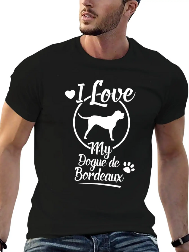 Dogue De Bordeaux Dog Owner Dog Gift Idea Lightweight Cotton T-Shirt – Daily Comfort Graphic Shirt